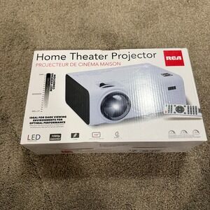 RCA RPJ136 Home Theater Projector LED 1080p Compatible 150 Inch Display White